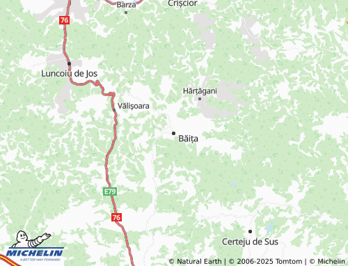 MICHELIN Băița map - ViaMichelin