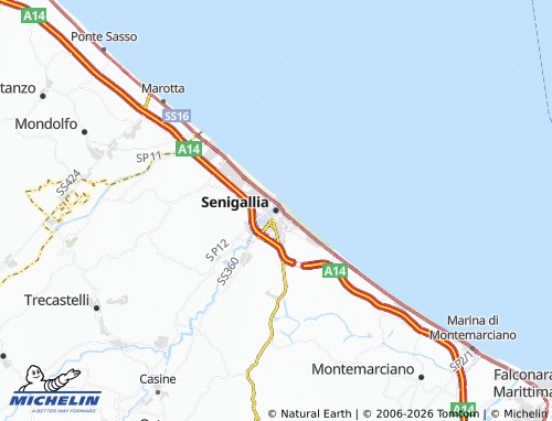 MICHELIN Senigallia map - ViaMichelin