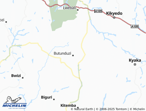 MICHELIN Butunduzi map - ViaMichelin