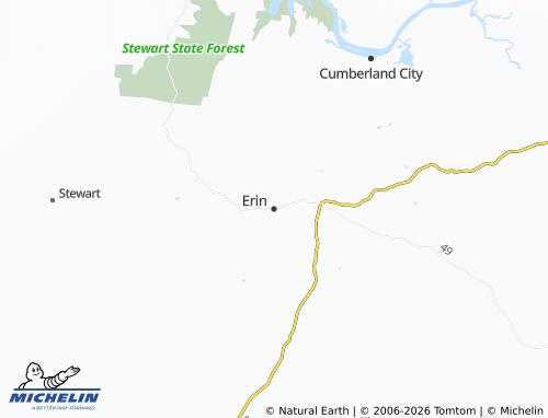 Mapa MICHELIN Erin - ViaMichelin