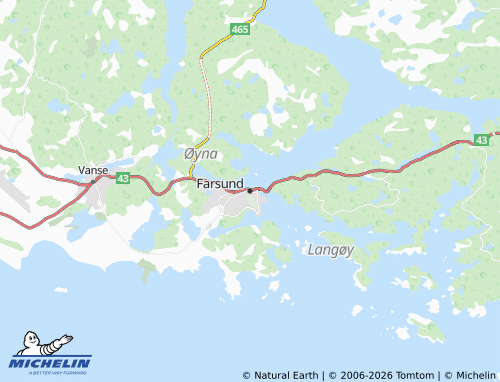 MICHELIN Farsund map - ViaMichelin