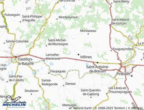 MICHELIN Bas Soureau map - ViaMichelin