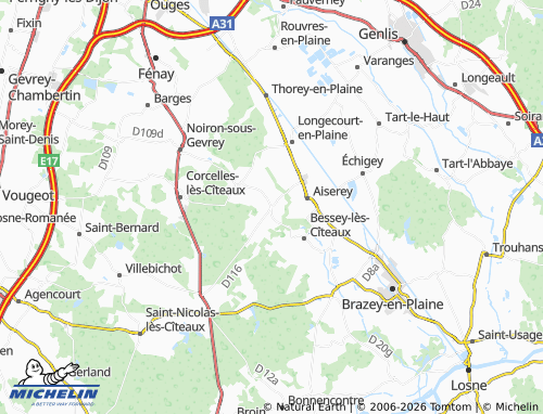 Carte MICHELIN Izeure - ViaMichelin