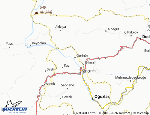 Mappa MICHELIN Derinöz - ViaMichelin