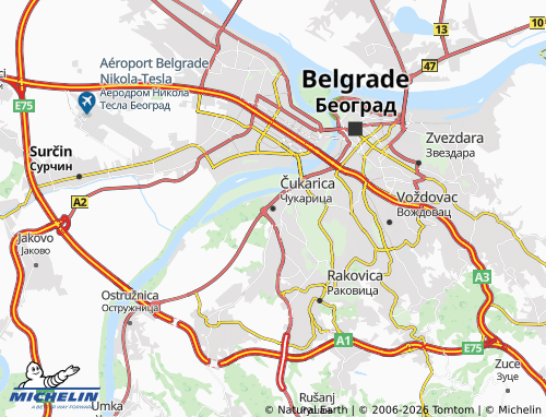 Mapa MICHELIN Čukarica - ViaMichelin