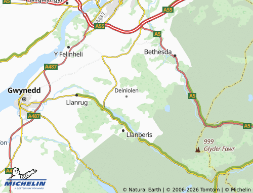 Mappa MICHELIN Deiniolen - ViaMichelin