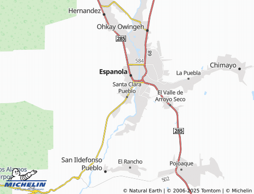 MICHELIN-Landkarte Santa Clara Pueblo - ViaMichelin