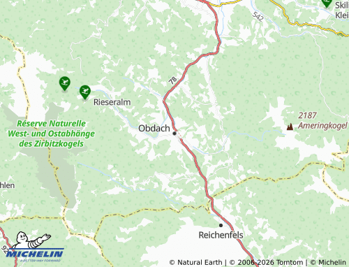 MICHELIN-Landkarte Obdach - ViaMichelin