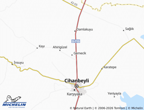 Mapa MICHELIN Gemecik - ViaMichelin