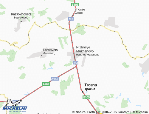 MICHELIN-Landkarte Nizhneye Mukhanovo - ViaMichelin