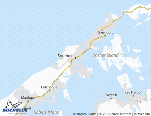 Mapa MICHELIN Southold - ViaMichelin