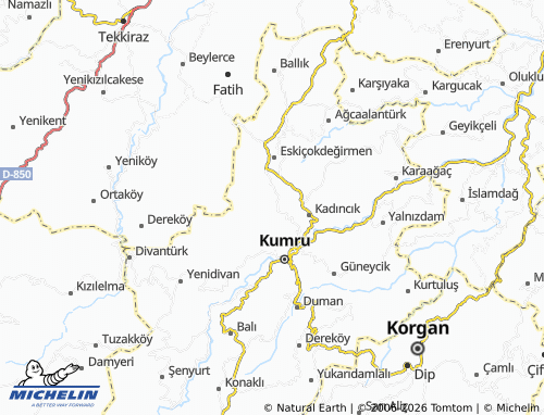 Mappa MICHELIN Ortaca - ViaMichelin