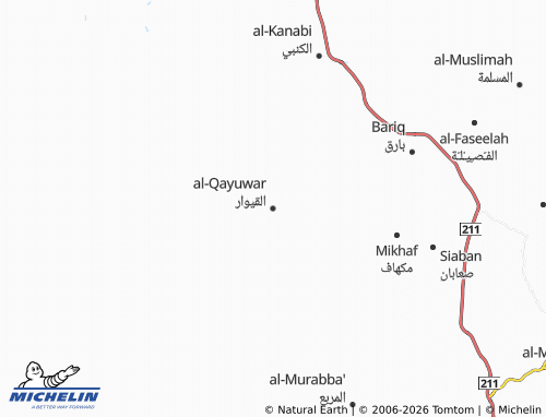 MICHELIN-Landkarte al-Qayuwar - ViaMichelin