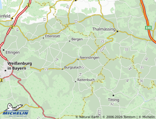 Carte MICHELIN Nennslingen - ViaMichelin