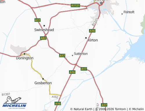 Carte MICHELIN Sutterton - ViaMichelin