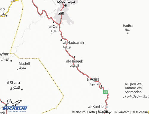 MICHELIN-Landkarte al-Haneek - ViaMichelin