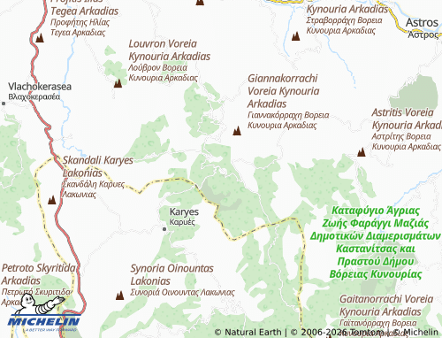 MICHELIN Agios Petros map - ViaMichelin