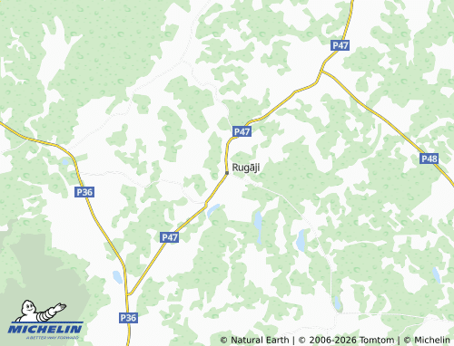 Mapa MICHELIN Rugāji - ViaMichelin