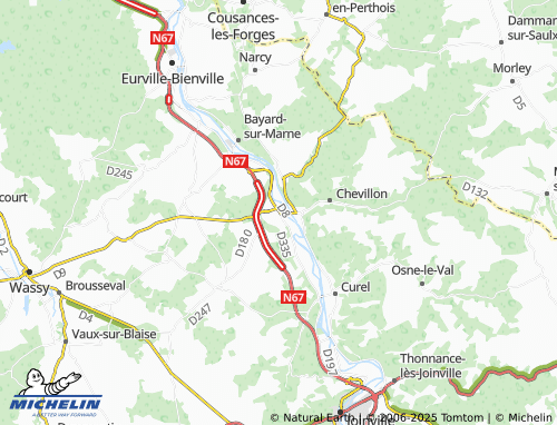 MICHELIN Rachecourt-sur-Marne map - ViaMichelin
