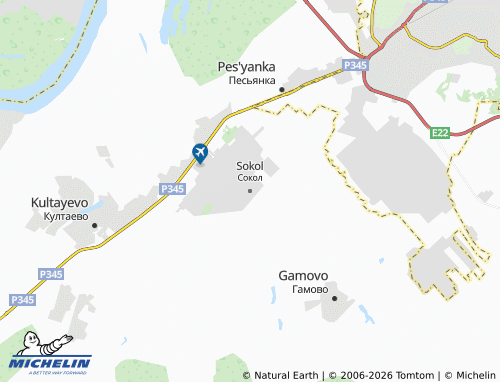 MICHELIN-Landkarte Sokol - ViaMichelin