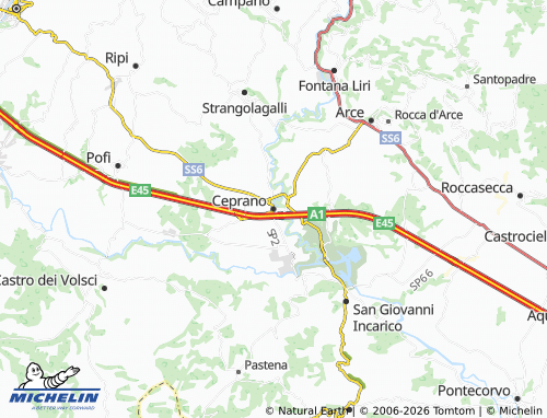 Mapa MICHELIN Ceprano - ViaMichelin
