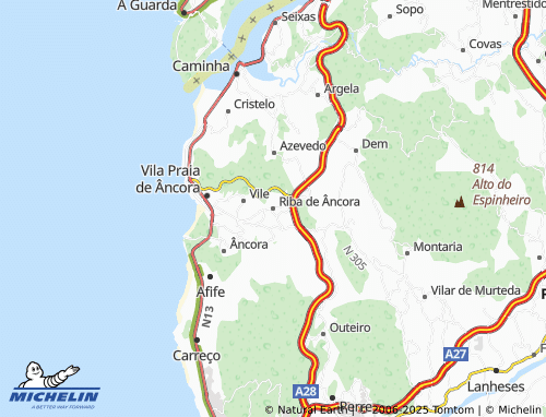 MICHELIN-Landkarte Riba de Âncora - ViaMichelin