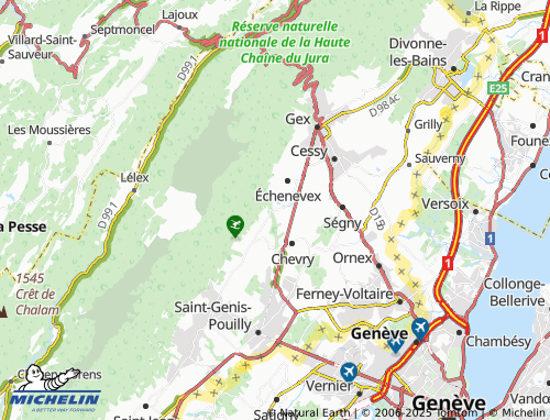 MICHELIN-Landkarte Naz-Dessous - ViaMichelin
