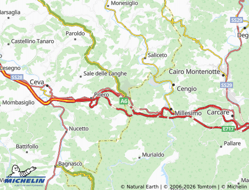 Mappa MICHELIN Montezemolo - ViaMichelin