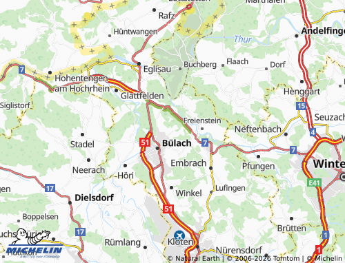 Mapa MICHELIN Nussbaumen - ViaMichelin