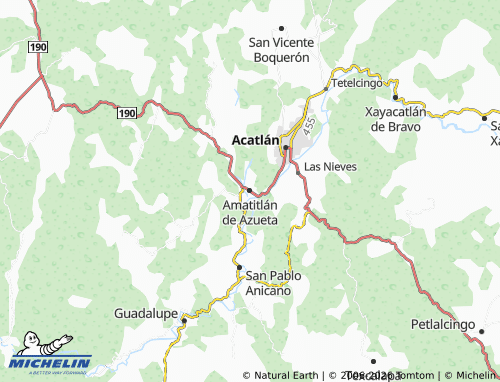 MICHELIN Amatitlán de Azueta map - ViaMichelin