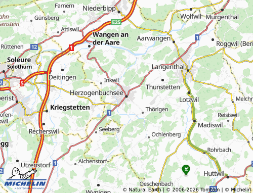 MICHELIN Herzogenbuchsee map - ViaMichelin