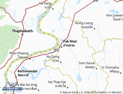 MICHELIN Pak Khat map - ViaMichelin