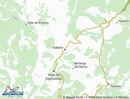 Mapa MICHELIN Fabero - ViaMichelin