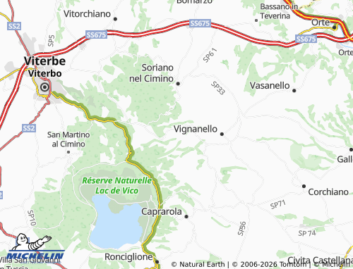 MICHELIN-Landkarte Canepina - ViaMichelin