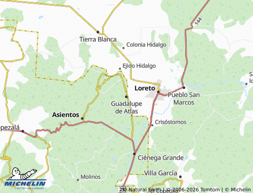 Carte MICHELIN Guadalupe de Atlas - ViaMichelin