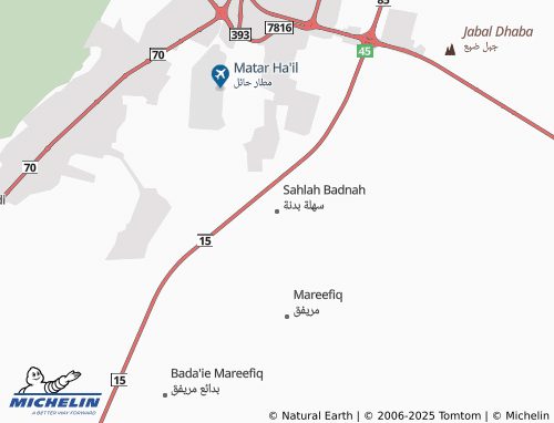 MICHELIN Sahlat Badanah map - ViaMichelin