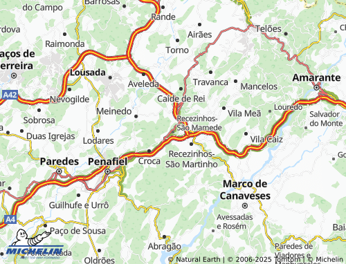 MICHELIN Recezinhos-São Mamede map - ViaMichelin