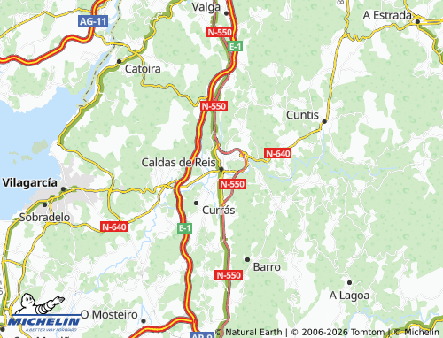Mapa MICHELIN Caldas de Reis (San Tomé e Santa María) - ViaMichelin
