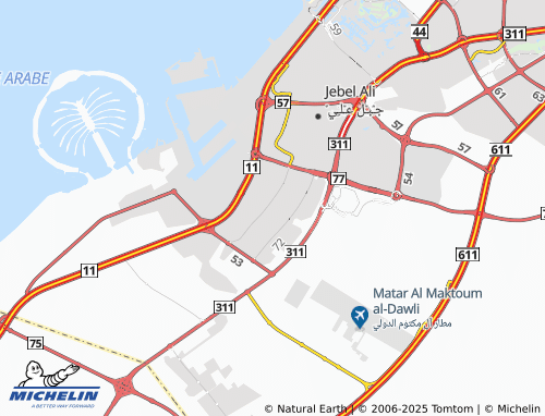 MICHELIN Jabal Ali Industrial Second map - ViaMichelin