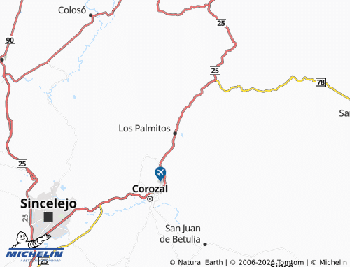 Carte MICHELIN Los Palmitos - ViaMichelin