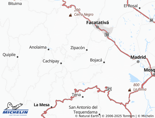 MICHELIN Palo Quemao-Zelandia map - ViaMichelin