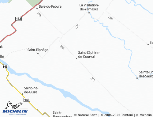 MICHELIN Saint-Zéphirin-de-Courval map - ViaMichelin