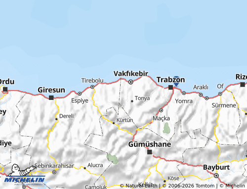 MICHELIN Şalpazarı map - ViaMichelin