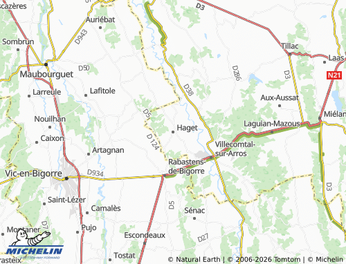 Mappa MICHELIN Haget - ViaMichelin