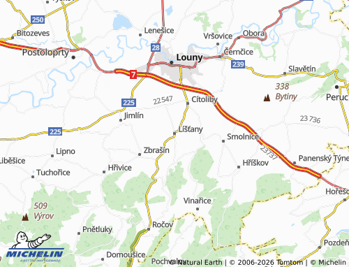 Mappa MICHELIN Líšťany - ViaMichelin