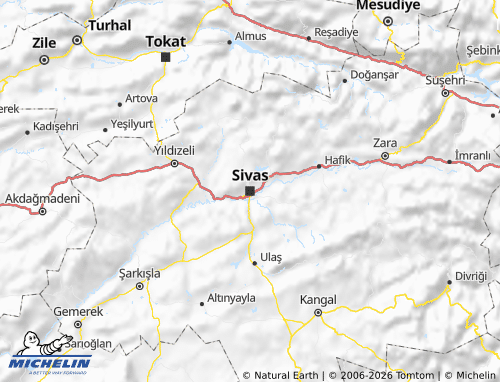 Carte MICHELIN Sivas - ViaMichelin
