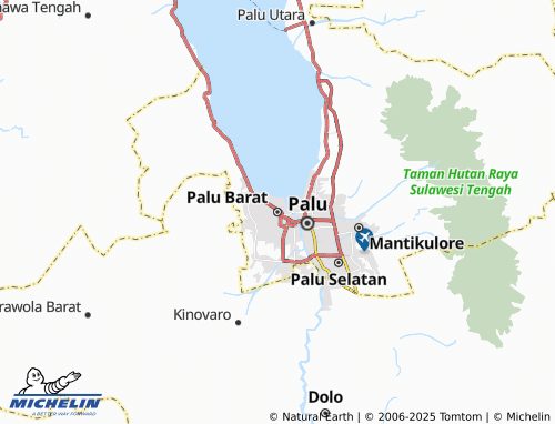 MICHELIN Palu Barat map - ViaMichelin