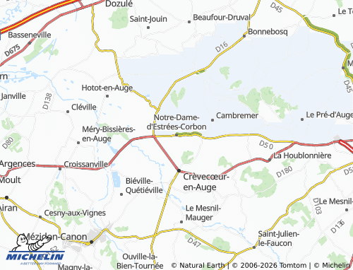 MICHELIN Notre-Dame-d'Estrées-Corbon map - ViaMichelin