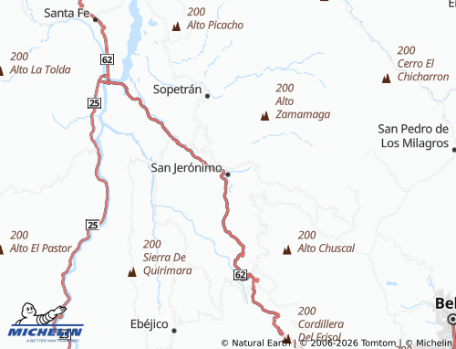 Carte MICHELIN San Jerónimo - ViaMichelin