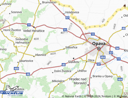 Mappa MICHELIN Stěbořice - ViaMichelin